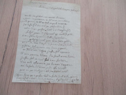 Poème Original Langogne Lozère 1818 "vous êtes Bon Pêcheur Mais Mauvais Cuisinier" Gastronomie Cuisine - Manuskripte