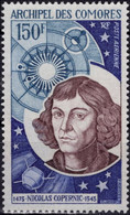 COMORES Poste Aérienne 56 ** MNH Savant Nicolas Copernic Astronome 1973 (CV 10 €) - Poste Aérienne