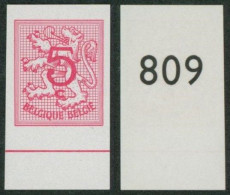 Non Dentelé (1974) - N°1728 Chiffre Sur Lion Héraldique - 1961-1980