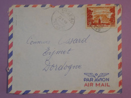 DD4 AEF BENIN  BELLE LETTRE 1958 PAR AVION PETIT BUREAU LARGEAU  A  EYMET  FRANCE  +AFF.   PLAISANT+++ - Cartas & Documentos