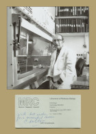 Cesar Milstein (1927-2002) - Argentine Biochemist - Signed Card + Photo - Nobel - Inventeurs & Scientifiques