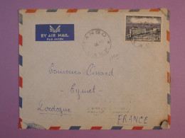 DD4 AEF GABON   BELLE LETTRE 1957  PETIT BUREAU KANGO   A  EYMET  FRANCE  +AFF.   PLAISANT+++ - Brieven En Documenten