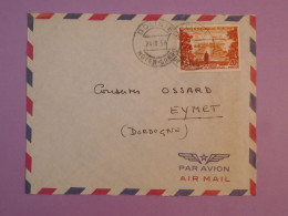 DD4 AEF MOYEN CONGO  BELLE LETTRE 1958  PETIT BUREAU DOLISIE   A  EYMET  FRANCE  +AFF.   PLAISANT+++ - Cartas & Documentos