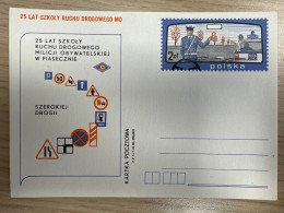 Pologne Traffic Rules Police Men. Stationery Card 1980 - Autres (Terre)