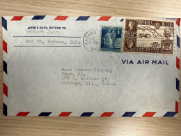 Cuba 1940 Letter From Havana To Chicago Air Mail - Brieven En Documenten