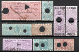 1978. INDIA.9 QUEEN VICTORIA REVENUES LOT - Collections, Lots & Series