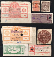 1979. INDIA.& STATES 8 REVENUES LOT, FAULTS - Lots & Serien