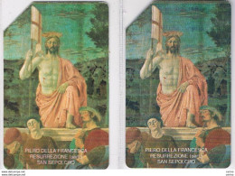 USATE  £. 10.000 + £. 10.000  -  31.12.1993  PIERO  DELLA  FRANCESCA  -  S. CPL. -  Mantegazza  E  Technicard - Öff. Sonderausgaben