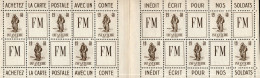 CARNET Franchise Militaire, Timbre N° 10A, 10ex Sans Gomme Ni Couverture, Bas Prix, à Saisir. - Military Postage Stamps