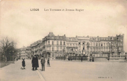 BELGIQUE - Liège - Les Terrasses Et Avenue Rogier - Animé - Carte Postale Ancienne - Liege