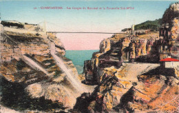 ALGERIE - Constantine - Les Gorges Du Rummel Et La Passerelle Sidi M'Cid - Colorisé - Carte Postale Ancienne - Constantine