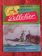 Buvard Biscottes Pelletier Croiseur De Bataille Dunkerque 27000 Tonnes - Bizcochos