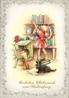 Delcampe - G5904 - TOP Glückwunschkarte - Schulanfang Zuckertüte Hund Dog - EAS Schwertfeger - Einschulung