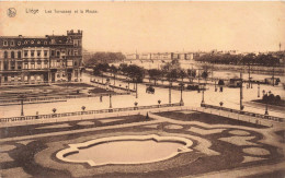 BELGIQUE - Liège - Les Terrasses Et La Meuse - Carte Postale Ancienne - Luik