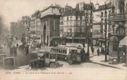 FRANCE - Paris (1er) - La Porte Et Le Boulevard Saint Martin - LL - Animé - Carte Postale Ancienne - Piazze