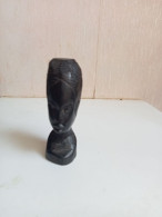 Statuette Ancienne Africaine En Bois Hauteur 10,5 Cm X 3,5 Cm - Afrikanische Kunst