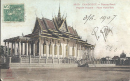 Les COLONIES - CAMBODGE - PHNOM PENH - PAGODE ROYALE - Carte 1906 Colorisée - Cambodge