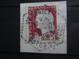 BEAU TIMBRE DE FRANCE N° 1263 - CACHET HEXAGONAL TIRETE PENGUILY - 1960 Marianne Of Decaris