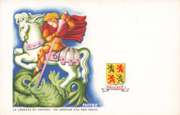 LEGENDES - Hainaut - La Légende Du Dragon - Carte Postale Ancienne - Vertellingen, Fabels & Legenden