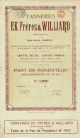 -Titre De 1924 - Tanneries EK Frères & Williard - Esneux - Textiel