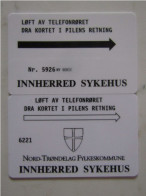 VERY    RARE   2 CARDS   HOSPITAL   NORWAY     INNHERRED  SYKEHUS  RRR  ONE 300EX  ONE  700EX - Norvegia