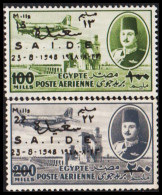 1948. EGYPT. POSTE AERIENNE Overprint SAIDE (Services Aériens Internationaux D’Égypte) In... (Michel 326-327) - JF536735 - Ungebraucht