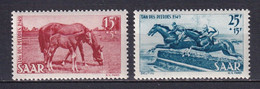 SAAR / SARRE - 1949 - YVERT N° 253/254 * MLH - COTE = 33 EUR. - CHEVAUX - Ongebruikt