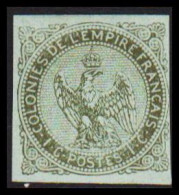 1859-1865. COLONIES DE L'EMPIRE FRANCAIS. 1 C POSTES. Eagle. No Gum.  - JF536765 - Altri & Non Classificati