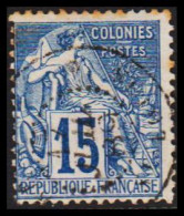 1881-1886. COLONIES FRANCAIS. 15 C COLONIES POSTES. Rust.  - JF536778 - Autres & Non Classés