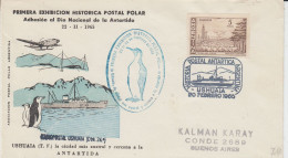 Argentina 1965 1e Exhibicion Historica Postal Poalr Ca Radiopostal Ushuaia Ca Ushuiai 20.2.1965 (59011) - Evenementen & Herdenkingen