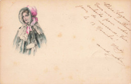 ILLUSTRATEUR NON SIGNE - Femme Avec Un Bonnet à Dentelles - Carte Postale Ancienne - Before 1900