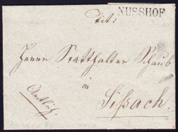 1860 Stabstempel NUSSHOF Auf Kleinem Amtsbrief Nach Sissach. - ...-1845 Préphilatélie