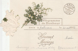 HANNONSART  MARIAGE DE MARIA WERY 26 AVRIL 1933 - Mariage