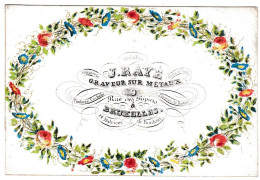 Belgique "Carte Porcelaine"  Porseleinkaart, J. Ray, Graveur Sur Metaux, Bruxelles, Dim:97x65mm - Porcelana