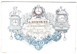 Belgique "Carte Porcelaine"  Porseleinkaart,A. Honorez, Horloger, Bruxelles, Dim:68x47mm - Porseleinkaarten