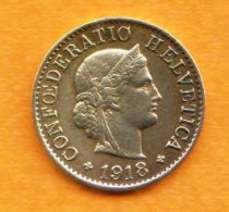 Monnaie - 1918 - SUISSE - 5 Centimes , Tête De Libertas - Berne - Autres & Non Classés