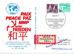 60154 - DDR - 1988 - 10Pfg PGAKte "Kernwaffenfreie Zonen" M SoStpl BERLIN - ... KERNWAFFENFREIE ZONEN -> Finnland - Atomenergie