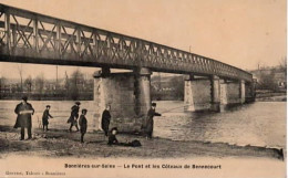 78 . BONNIÈRE-sur-SEINE . Le Pont Et Les Côteaux De Bonnecourt . Animation . - Bonnieres Sur Seine