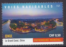 ONU United Nations 2021 - Unesco World Heritage, Grand Canal, China, Landscapes, Bridge, River, Patrimoine Mondial - MNH - Ongebruikt