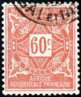 Haut-Sénégal Et Niger Obl. N° Taxe 14 - Emblème Le 60c Orange - Used Stamps