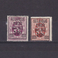 BELGIUM 1932, Sc# 240-241,overprint, MH - Neufs