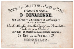 Belgique Type "Carte Porcelaine"  Porseleinkaart,D. Devarenne, Gravure Sculpture, Bruxelles, Dim:109x71mm - Porseleinkaarten