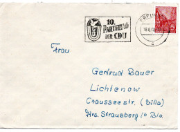 60165 - DDR - 1960 - 20Pfg Fuenfjahrplan EF A Bf BERLIN - CDU 10.PARTEITAG ... -> Lichtenow - Brieven En Documenten