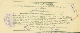 Guerre 40 Télégramme Etat Français Préfecture Allier Convocation Examen Médical Pour STO Service Travail Obligatoire - Oorlog 1939-45