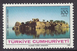 Turkey 1986 - Historic Town, Old Cities, Island View, Landscape, Palace, Anatolia, Kubad - Abad Sarayi, Kiz Kalesi - MNH - Nuevos