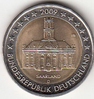 Germany, (02) Moeda De 2 Euros De 2009 D, Ludwing`s Church, Uncirculated - Andere & Zonder Classificatie