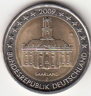 Germany, (02) Moeda De 2 Euros De 2009 D, Ludwing`s Church, Uncirculated - Otros & Sin Clasificación