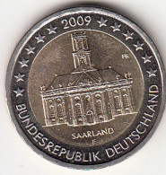 Germany, (03) Moeda De 2 Euros De 2009 F, Ludwing`s Church, Uncirculated - Altri & Non Classificati