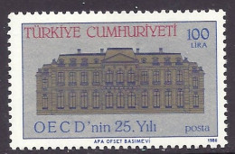 Turkey 1986 - 25th Anniversary Of OECD, Historic Building - MNH - Ongebruikt