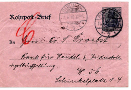 60168 - Deutsches Reich - 1910 - 30Pfg Germania GARohrpostUmschlag BERLIN - Cartas & Documentos